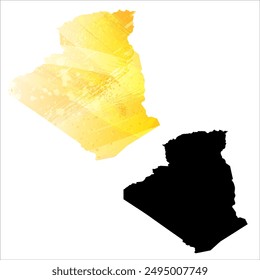 High detailed vector map. Algeria.