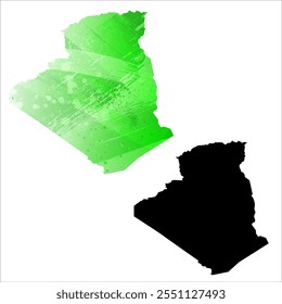 Alto mapa de Vector detallado. Argelia.