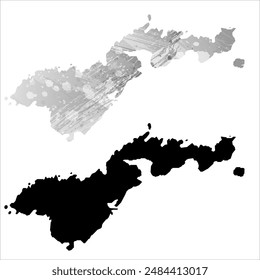 High detailed vector map. American Samoa.