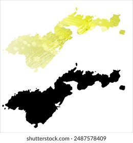 High detailed vector map. American Samoa.