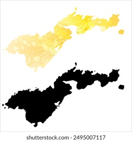 High detailed vector map. American Samoa.