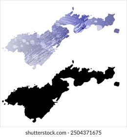 High detailed vector map. American Samoa.