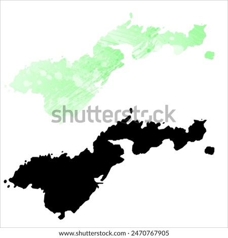 High detailed vector map. American Samoa.