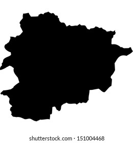 High detailed vector map - Andorra 