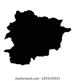 High detailed vector map. Andorra. New Map 2023.