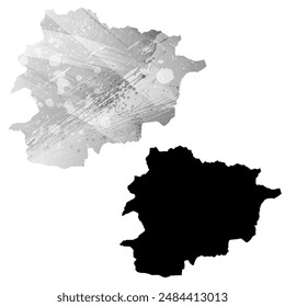 High detailed vector map. Andorra.