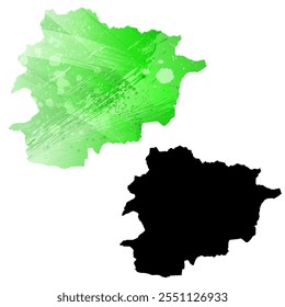 High detailed vector map. Andorra.