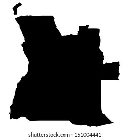 High detailed vector map - Angola 