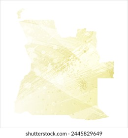 High detailed vector map. Angola.