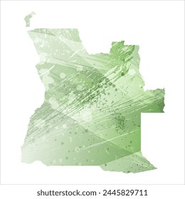 High detailed vector map. Angola.