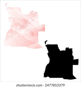 High detailed vector map. Angola.