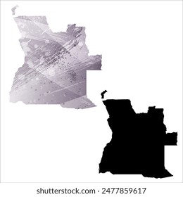 High detailed vector map. Angola.