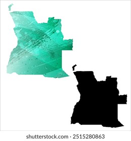 Alto mapa de Vector detallado. Angola.
