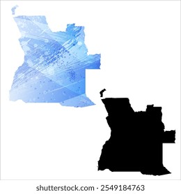 Alto mapa de Vector detallado. Angola.