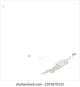 High detailed vector map. Anguilla. Watercolor style. Agate gray.