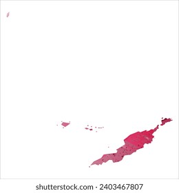 High detailed vector map. Anguilla. Watercolor style. Amaranth purple color.