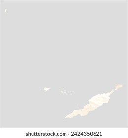 High detailed vector map. Anguilla. Watercolor style. Banana color. Pastel yellow color.
