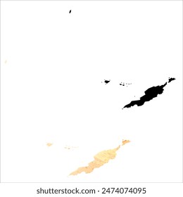 High detailed vector map. Anguilla.