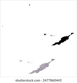 Mapa de Vector detallado. Anguila.
