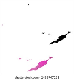 High detailed vector map. Anguilla.