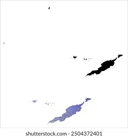 Alto mapa de Vector detallado. Anguila.