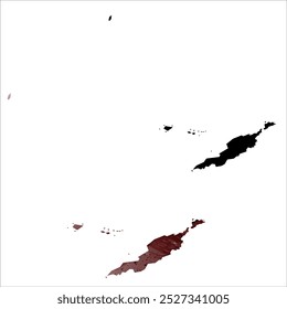 Alto mapa de Vector detallado. Anguila.