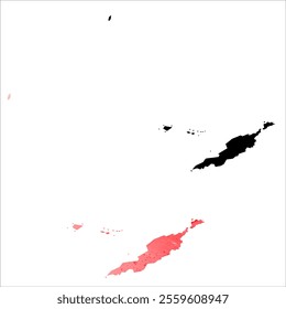 High detailed vector map. Anguilla.