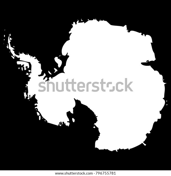 High Detailed Vector Map Antartica Stock Vector (Royalty Free ...