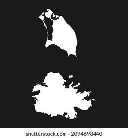 High detailed vector map Antigua and Barbuda