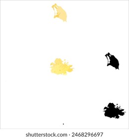 High detailed vector map. Antigua and Barbuda.