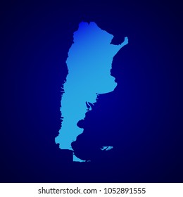 High detailed vector map - Argentina