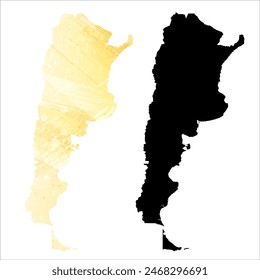 Mapa de Vector detallado. Argentina.