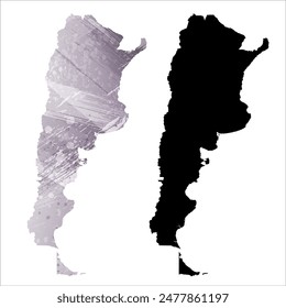 Detaillierte Karte der Vektorgrafik. Argentinien.