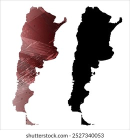 Detaillierte Vektorkarte mit hoher Auflösung. Argentinien.