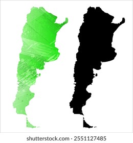 Mapa vetorial altamente detalhado. Argentina.