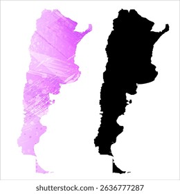 High detailed vector map. Argentina.