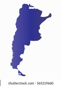 High detailed vector map - Argentina