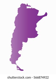 High detailed vector map - Argentina