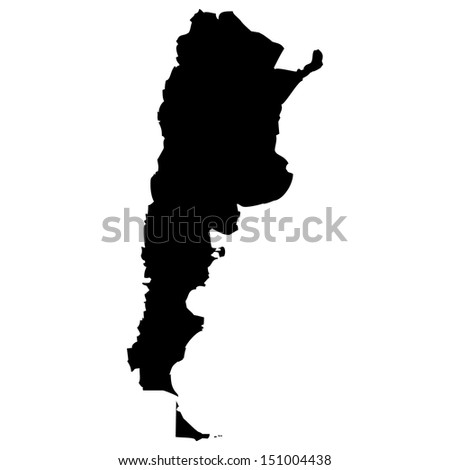 High detailed vector map - Argentina 