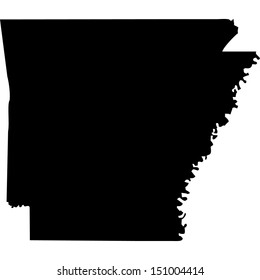 High detailed vector map - Arkansas 