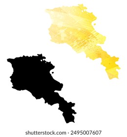 Mapa de Vector detallado. Armenia.