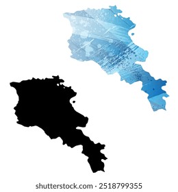 High detailed vector map. Armenia.
