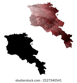 Alto mapa de Vector detallado. Armenia.