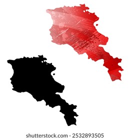 Alto mapa de Vector detallado. Armenia.