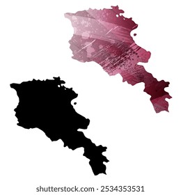 Mapa vetorial altamente detalhado. Armênia.