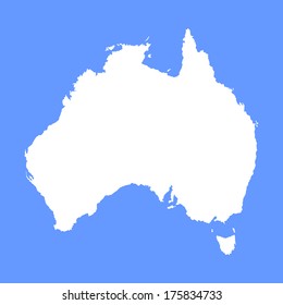 High detailed vector map - Australia outline.