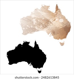 Mapa de Vector detallado. Australia.