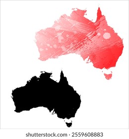 High detailed vector map. Australia.