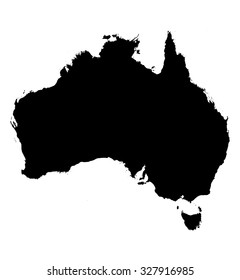 High detailed vector Map of Australia  