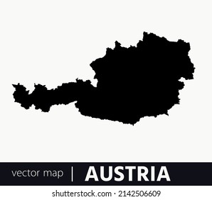 Mapa de vectores detallado alto - Austria